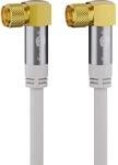 Goobay 70481 1m Satellitenkabel mit 90 Grad gewinkelten F-Stecker f&uuml;r DVB-S