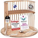 babybay Boxspring Beistellbett aus massivem Buchenholz / kompakt & verwandelbar...
