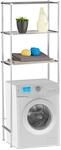 Relaxdays &Uuml;berbauregal Waschmaschine, WC-Regal mit 3 Ablagen,...
