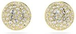 Swarovski Sublima Ohrstecker, Wei&szlig;e, Vergoldete Ohrringe mit Strahlenden Swarovski