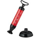 Relaxdays Abflussreiniger Pumpe, 2 Aufs&auml;tze f&uuml;r WC, Dusche, Waschbecken,