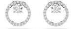 Swarovski Constella Ohrstecker, Wei&szlig;e, Rhodinierte Ohrringe mit Strahlenden