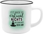 GRUSS & CO Becher Motiv "Erstmal nichts" | New Bone China Porzellan,...