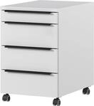 Germania Rollcontainer 4377-69, in Lichtgrau, mit Utensilienfach, 42 x 63 x 60...