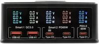EXSYS EX-1106 Multiport High Power Charger mit QI 15W und USB-C PD mit max. 160W