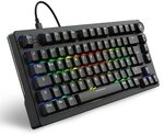 Sharkoon Skiller SGK25 RGB, Gaming Tastatur, 75% Layout, Hot Swap, Huano RED