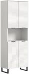 xonox.home - Hochschrank Riff 70x193x34 cm in wei&szlig; - Badset...