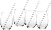 Ritzenhoff & Breker Longdrinkgl&auml;ser-Set Gin mit Trinkhalmen, 8-teilig, Klar