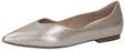 CAPRICE Damen Ballerinas aus Leder Spitz, Beige (Taupe Metallic), 38.5 EU