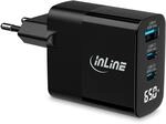 InLine USB-Ladeger&auml;t, 3-Port, digitales Display mit aktuellem...