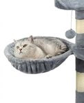 lionto Liegemulde f&uuml;r Kratzbaum, Katzenbett, &Oslash; 40 cm, Tiefe 15 cm, Hellgrau 