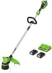 Greenworks Akku-Rasentrimmer 48V(2x24V) 33cm mit 2 Akku 2Ah und Ladeger&auml;t, 2mm