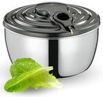 K&uuml;chenprofi Salatschleuder WAVE, Edelstahl, Salat Handschleuder mit Seilzug,