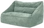 Icon Cecilia Sitzsack Sofa, Salbeigr&uuml;n, Flauschiger Chenille Stoff, 2 Sitzer Sofa