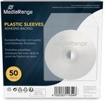 MediaRange CD Plastikh&uuml;llen (50) klar BOX164 mit Lasche + klebende R&uuml;ckseite
