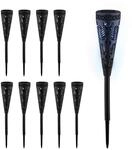 Relaxdays Solarlampe 10er Set, Fackel-Design, Gartenbeleuchtung mit...