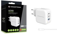 Conceptronic 3-Port 67W GaN USB-PD-Ladeger&auml;t mit USB-C-Ladekabel, USB-C x 2,...