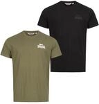 Lonsdale Herren T-Shirt Normale Passform Doppelpack BLAIRMORE