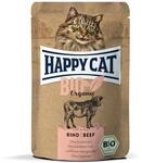 Happy Cat Bio Nassfutter Rind getreidefrei Pouch, 85 g