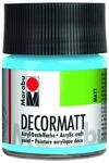 Marabu 14010005090 - Decormatt Acryl Hellblau 090, 50 ml, samtmatte Acrylfarbe auf