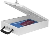Wedo 1021537 Dokumenten Kassette A4, 35,5 x 26 x 6,7 cm, Sicherheitsschloss, 2
