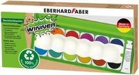 Eberhard Faber 578313 - Wasserfarbkasten Green Winner, 12 Farben mit Deckwei&szlig;...