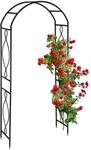Relaxdays Rosenbogen Metall, Torbogen Garten, HxBxT: 230 x 100 x 40 cm, Stabiler