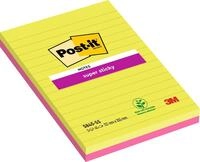 Post-it Super Sticky Gro&szlig;e Notes, Liniert, 6 Bl&ouml;cke, 540 Blatt,101 x 101 mm