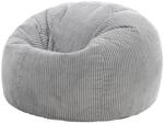 Icon Kingston Sitzsack Cord, Grau, Sitzsack Erwachsene mit F&uuml;llung, Bean Bag, Cord