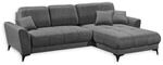 BERN Ecksofa mit Schlaffunktion in Anthrazit - Moderne Eckcouch in L-Form mit