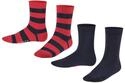 FALKE Unisex Kinder Happy Stripe 2-Pack Socken Baumwolle atmungsaktiv
