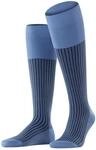 FALKE Herren Oxford Stripe Kniestr&uuml;mpfe atmungsaktive Baumwolle verst&auml;rkte