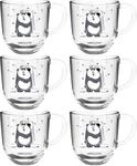 Leonardo Bambini Glas-Tassen 6er Set, Kinder-Becher aus Glas mit Tier-Motiv,