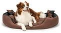 lionto Hundebett 4-in-1 mit Wendekissen, 110 x 80 cm, Schwarz