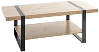 HAKU Couchtisch Eiche hell, schwarz, Metall, Spanplatte - Ma&szlig;e: B 120 x H 45 x...
