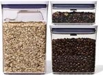 OXO Good Grips 3-teiliges rechteckiges POP-Beh&auml;lter-Set mit L&ouml;ffel