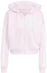 adidas Damen Essentials 3-Stripes French Terry Full Zip Hoodie Sweatshirt, Clear