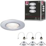 Paulmann 92113 Einbauleuchte 3er-Set starr rund 90mm GU10 max. 3x10W 230V Chrom...