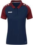 JAKO Damen Poloshirt Performance, Marine/Rot, 40