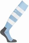 uhlsport Herren Socken Team Pro Essential Stripe Socken, Skyblau/Wei&szlig;, 41-44,