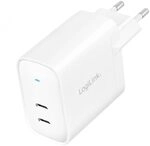 LogiLink PA0282 - USB-Steckdosenadapter, 2X USB-C Port PD (PowerDelivery),
