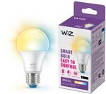WiZ Smart LED A60 Bulb, Warm to Cool White, E27-Sockel, 60W, 806 Lumen, dimmbar,