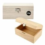 Create Crafts 575440 Creativ Schatztruhe aus Holz mit gebogenem Deckel und