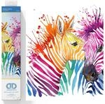 DIAMOND DOTZ DD8.005 - Original 5D Diamond Painting Set Regenbogen Zebras, Kreativset