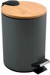 Spirella Kosmetikeimer 3 Liter Edelstahl Bambus mit Absenkautomatik und...
