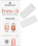essence french MANICURE stencils, K&uuml;nstliche Fingern&auml;gel, Nr. 01, Weiss,