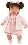 Llorens 1013356 Puppe Vera, mit br&uuml;netten Haaren und braunen Augen, Babypuppe mit