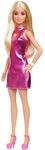 Barbie Fashionistas-Puppe Nr. 230 mit blondem Haar, rosa Metallic-Minikleid mit