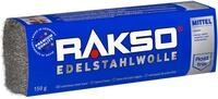 RAKSO Edelstahlwolle mittel - 150g, 1 Banderole, rostfrei, entfernt hartn&auml;ckige