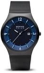 Bering Herren Solar Uhr | Armbanduhr 40 mm Edelstahlgeh&auml;use und Zifferblatt 